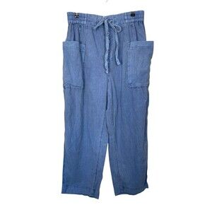 FREE PEOPLE Be The Change Slouch Pants In Blue Metal Size Small